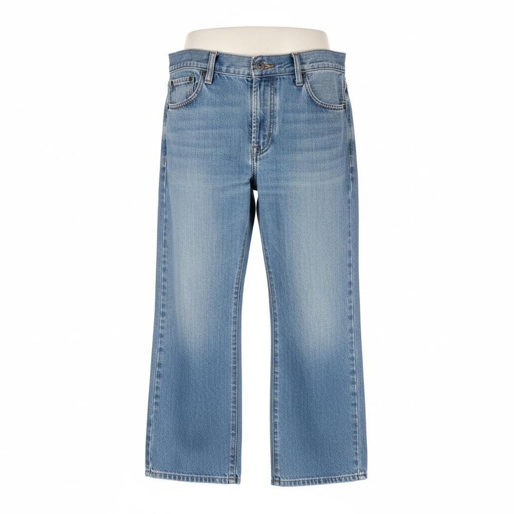 Levis 505 Jeans Mens 35x32 Light Wash Blue Denim Regular Fit Straight Leg